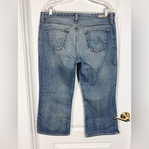 Y2K AG The Saga Capri Jeans USA Made Vintage Size 32 Adriano Goldschmied